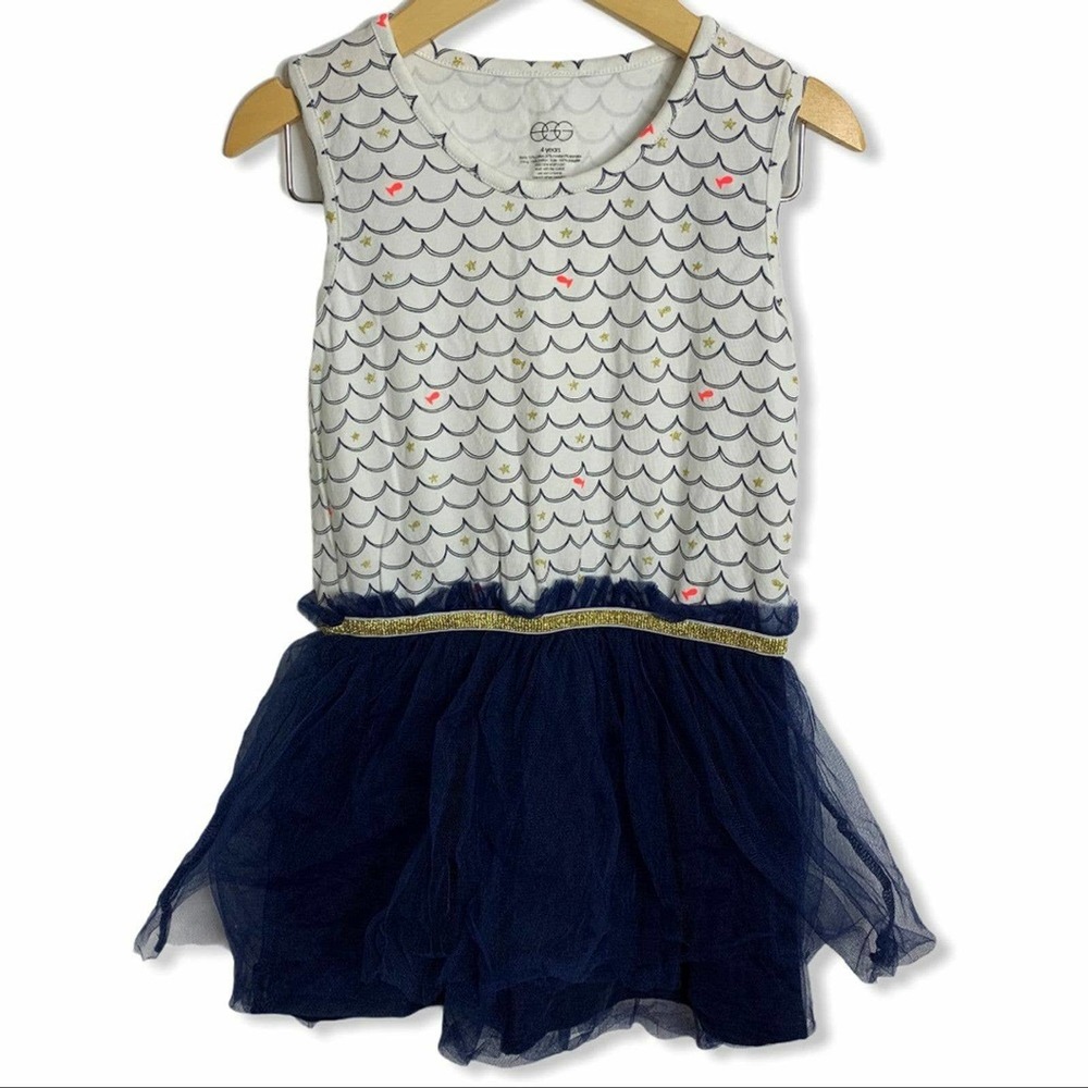 Egg Dress Navy Tulle Skirt Nautical Top‎ 4 Year